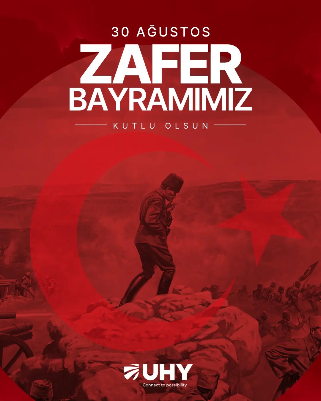 30 Ağustos Zafer Bayramı'mızın 104. yıl dönümünde, bu büyük zaferi bizlere armağan eden Gazi Mustafa Kemal Atatürk'ü, silah arkadaşlarını ve tüm şehitlerimizi saygıyla anıyoruz. Zafer Bayramı'mız kutlu olsun!