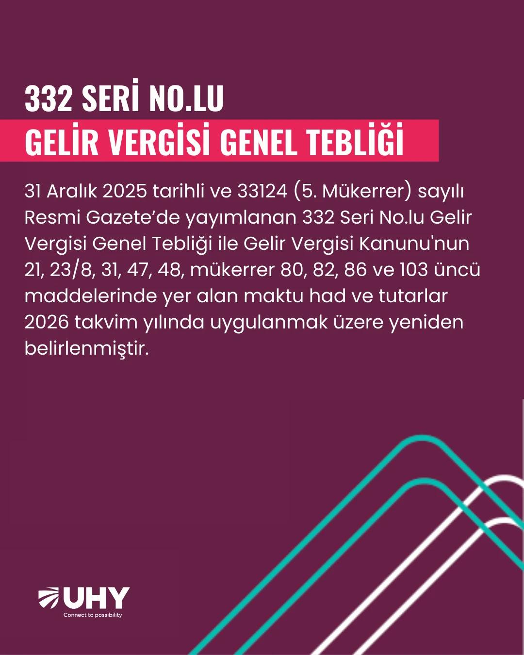 2026 yılında uygulanacak had ve tutarlar yeniden belirlendi.