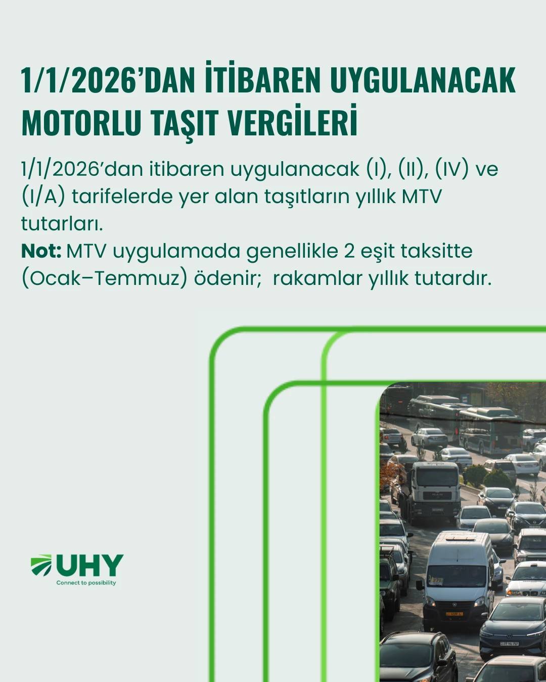 2026 yılında uygulanacak Motorlu Taşıtlar Vergisi (MTV) tutarları açıklandı. - Görsel 1