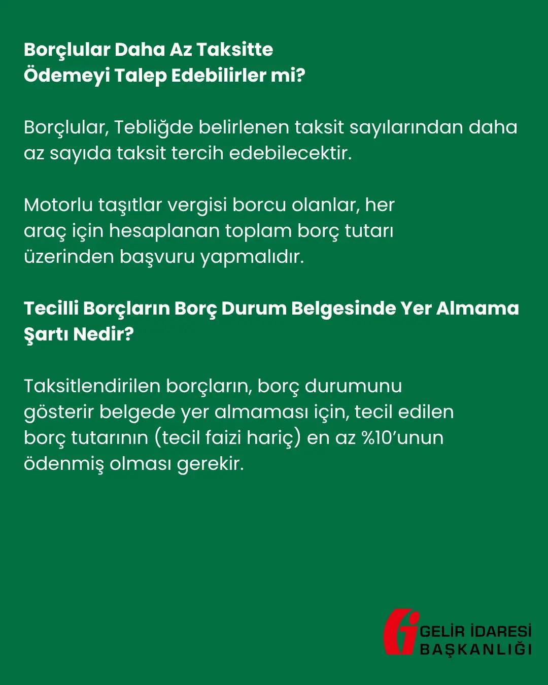Vergi dairesine olan borçların daha düşük tecil faiziyle ve avantajlı taksit imkanlarıyla yapılandırmak için son başvuru tarihi 31 Ağustos 2026! - Görsel 8