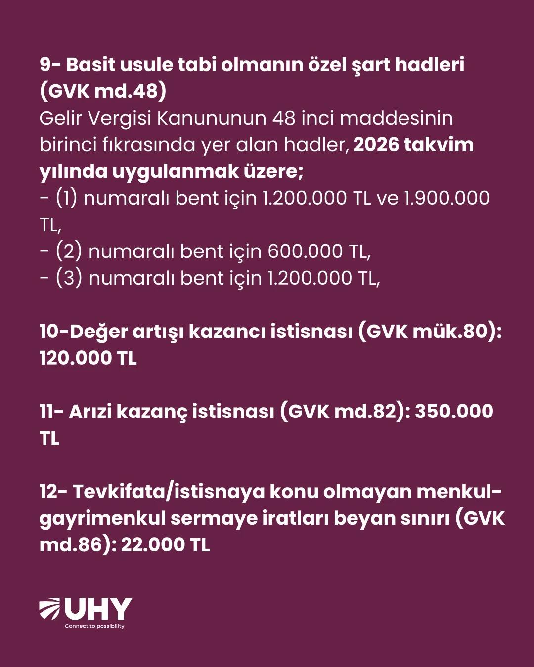 2026 yılında uygulanacak had ve tutarlar yeniden belirlendi. - Görsel 5