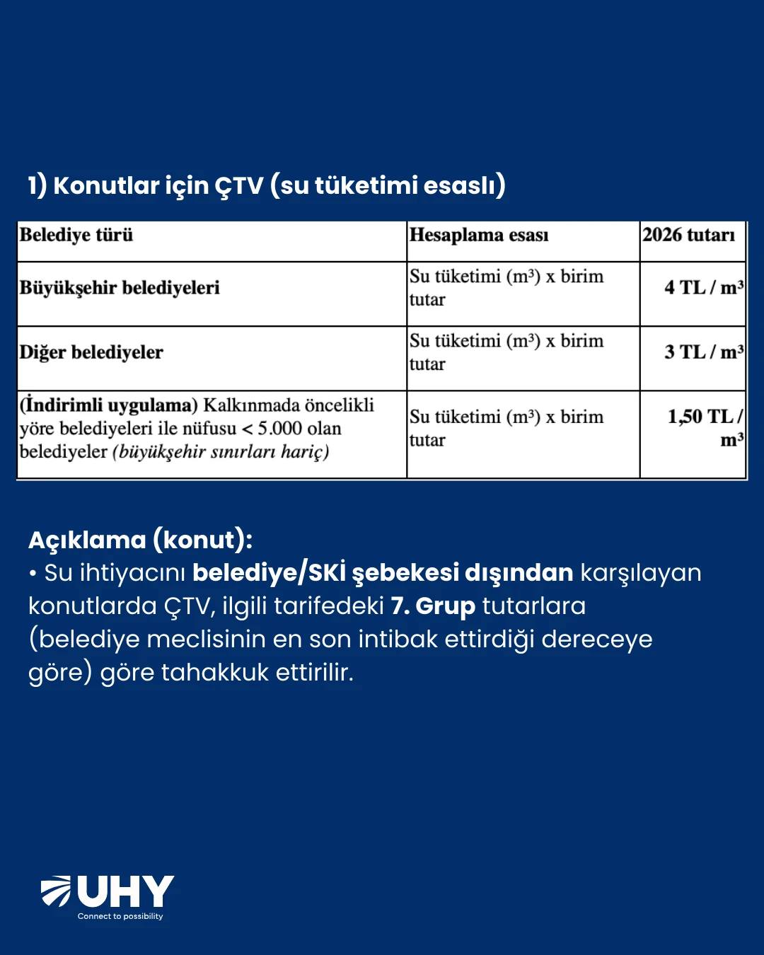 01.01.2026 tarihinden itibaren geçerli olmak üzere Çevre Temizlik Vergisi tutarları güncellendi. - Görsel 2