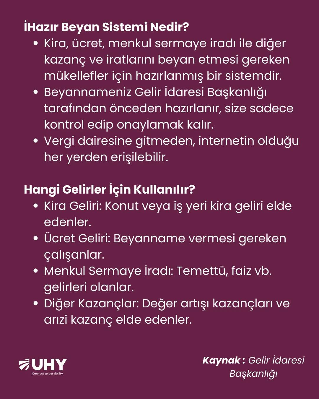 Gelir İdaresi Başkanlığı tarafından sunulan Hazır Beyan Sistemi, 2026 yılında da mükelleflerin hayatını kolaylaştırmaya devam ediyor. Kira, ücret veya menkul sermaye iradı geliriniz varsa; beyannameniz sizin için zaten hazırlandı. - Görsel 2